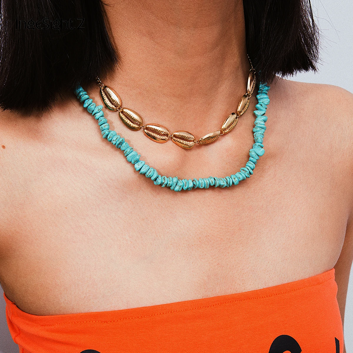 IngeSight.Z 2pcs/Lot Punk Green Natural Stone Choker Necklace Collar Statement Alloy Shell Long Chain Necklace for Women Jewelry
IngeSight.Z 2pcs/Lot Punk Green Natural Stone Choker Necklace Collar Statement Alloy Shell Long Chain Necklace for Women Jewelry