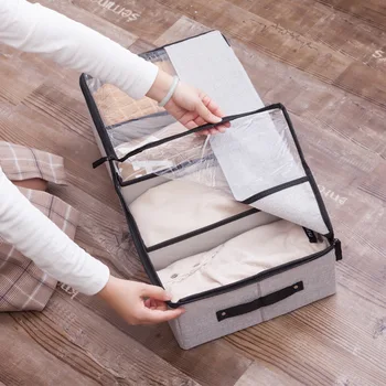 Multifunctional Cloth Transparent Shoe Box Washable Underwear Underwear Cotton Linen Storage Box Bed Bottom Shoe Storage Box
Multifunctional Cloth Transparent Shoe Box Washable Underwear Underwear Cotton Linen Storage Box Bed Bottom Shoe Storage Box