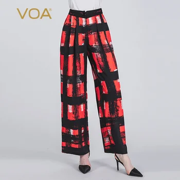 VOA Silk 20MM-and-Black Dark Jacquard Elastic Waist Education Grams Pleat Design yi li kou Wide Leg Pants K1365
VOA Silk 20MM-and-Black Dark Jacquard Elastic Waist Education Grams Pleat Design yi li kou Wide Leg Pants K1365