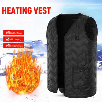 Black USB Heated Vest Men Winter Sleeveless Electrical Heated Jacket Travel Heating Vest Outdoor Waistcoat Hiking Heater Vests
Black USB Heated Vest Men Winter Sleeveless Electrical Heated Jacket Travel Heating Vest Outdoor Waistcoat Hiking Heater Vests