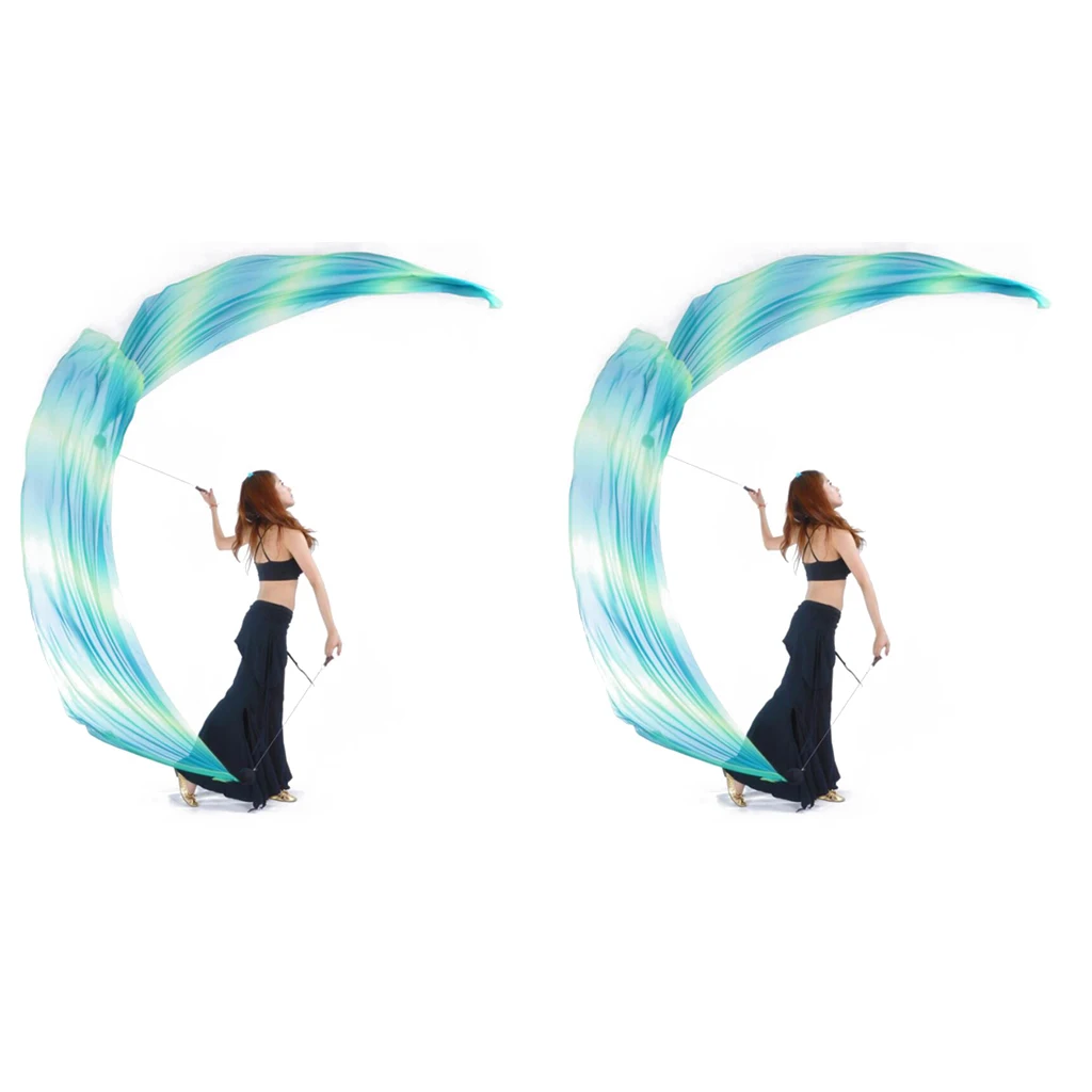 2 Pack Silk Veil Poi Thrown Ball for Belly Dance Yoga Party Club Accessories 2 Pack Silk Veil Poi Thrown Ball for Belly Dance Yoga Party Club Accessories