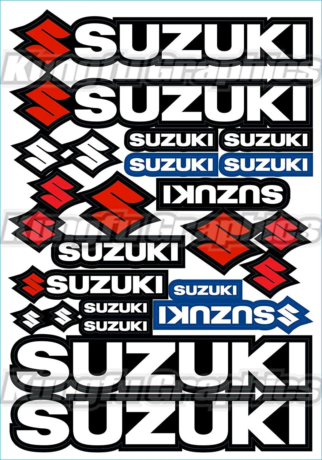 For Kungfu Graphics Suzuki Sponsor Logo Racing Sticker Sheet Universal (7.2 x 10.2 inch), White Black
For Kungfu Graphics Suzuki Sponsor Logo Racing Sticker Sheet Universal (7.2 x 10.2 inch), White Black