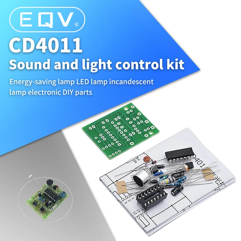 Energy Saving Lamp LED Light Incandescent CD4011 Sound and Control Switch Kit DIY Voice Parts Module | Электронные компоненты и