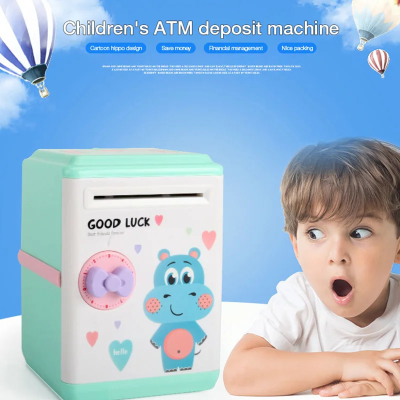 Electronic Piggy Bank ATM Password Money Box Cash Coins Saving ATM Bank Safe Box For Children Kids Birthday Christmas Gift
Electronic Piggy Bank ATM Password Money Box Cash Coins Saving ATM Bank Safe Box For Children Kids Birthday Christmas Gift