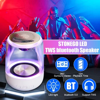 3.7V Transparent Wireless bluetooth 5.0 3D TWS Stereo Speaker Colorful LED Light Heavy Bass Speaker Support TF Aux Potente
3.7V Transparent Wireless bluetooth 5.0 3D TWS Stereo Speaker Colorful LED Light Heavy Bass Speaker Support TF Aux Potente