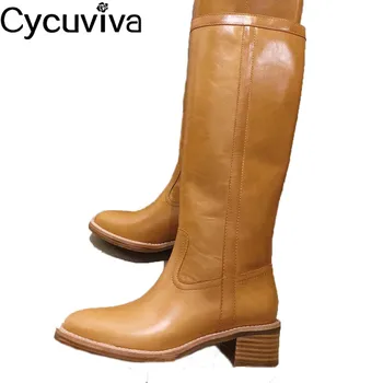 Western Style Luxury Leather Knee High Boots For Women Classic Round Toe Square Heel Winter Boots Cowboy Slip On Knight Booties
Western Style Luxury Leather Knee High Boots For Women Classic Round Toe Square Heel Winter Boots Cowboy Slip On Knight Booties