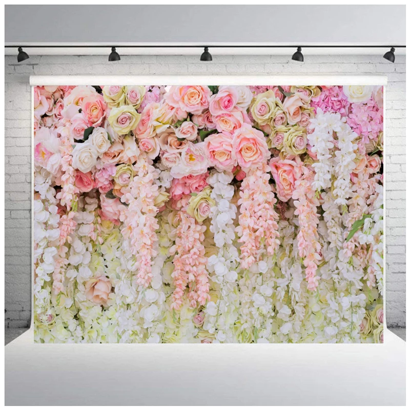 Generic DIY Flower Wall Wedding Backdrop Vinyl Backdrops For