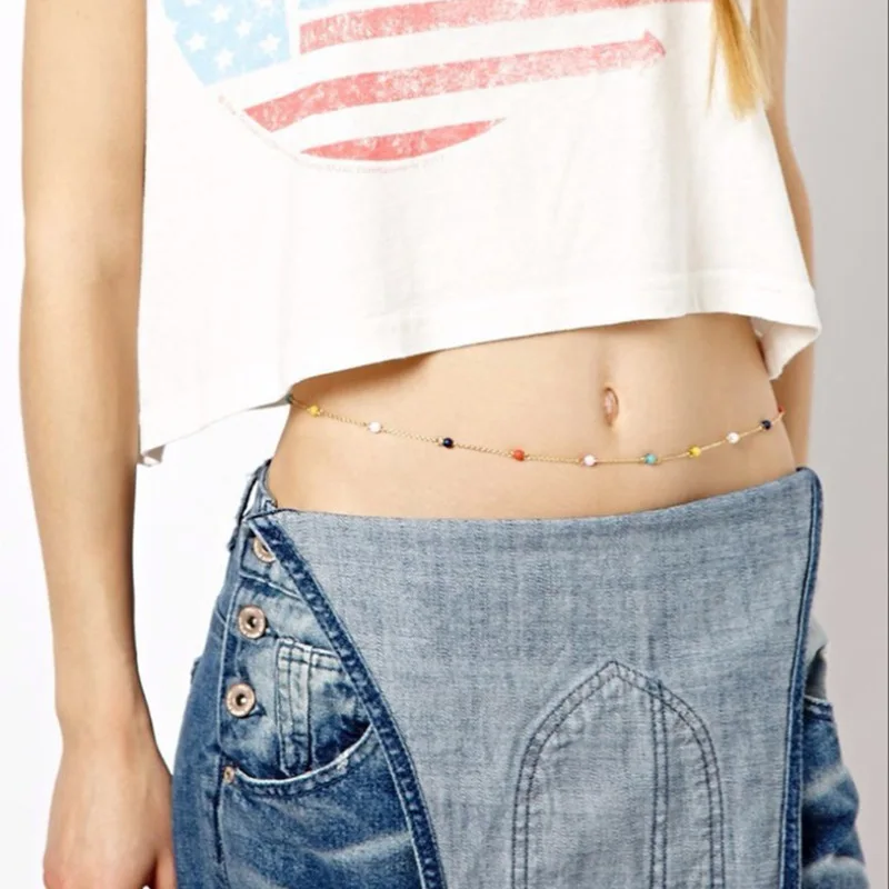 2020 Summer European Beach Belly Chain Women Fashion Simple Colorful Round Beads Belt Body Waist Chains Bikini Jewelry For Girls
2020 Summer European Beach Belly Chain Women Fashion Simple Colorful Round Beads Belt Body Waist Chains Bikini Jewelry For Girls