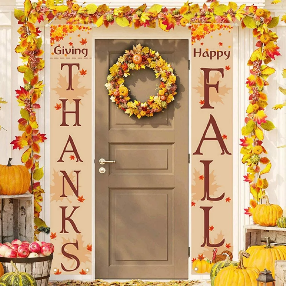 Fall Thanksgiving Porch Sign Cute Pumpkin Turkey Maple Leaf Welcome Banner Front Door Hanging Sign for Home Decoration
Fall Thanksgiving Porch Sign Cute Pumpkin Turkey Maple Leaf Welcome Banner Front Door Hanging Sign for Home Decoration