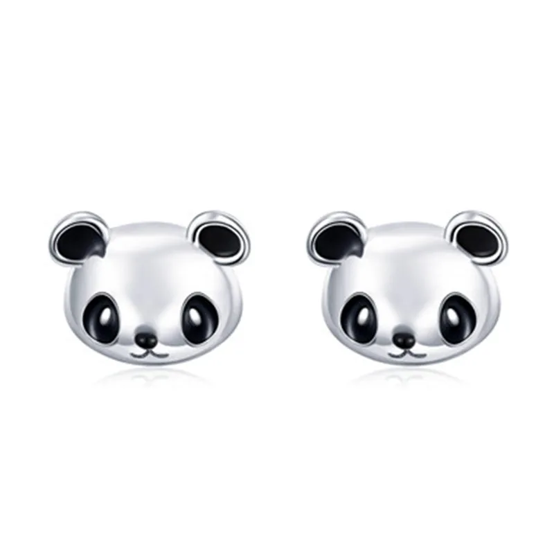 

WOSTU Original Brand 100% 925 Sterling Silver Lovely Panda Stud Earrings For Women Fashion Jewelry Gift Dropship FIE386