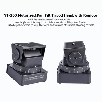 YT-260 Motorized Pan Tilt Tripod Head PTZ Remote Control Shooting Camera Portable Professional Photography Tool for Mobile Phone
YT-260 Motorized Pan Tilt Tripod Head PTZ Remote Control Shooting Camera Portable Professional Photography Tool for Mobile Phone