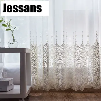 Delicate Embroidered Tulle Curtains for Living Room Luxury White Sheer Volie Window Curtain for Bedroom Lace
Delicate Embroidered Tulle Curtains for Living Room Luxury White Sheer Volie Window Curtain for Bedroom Lace