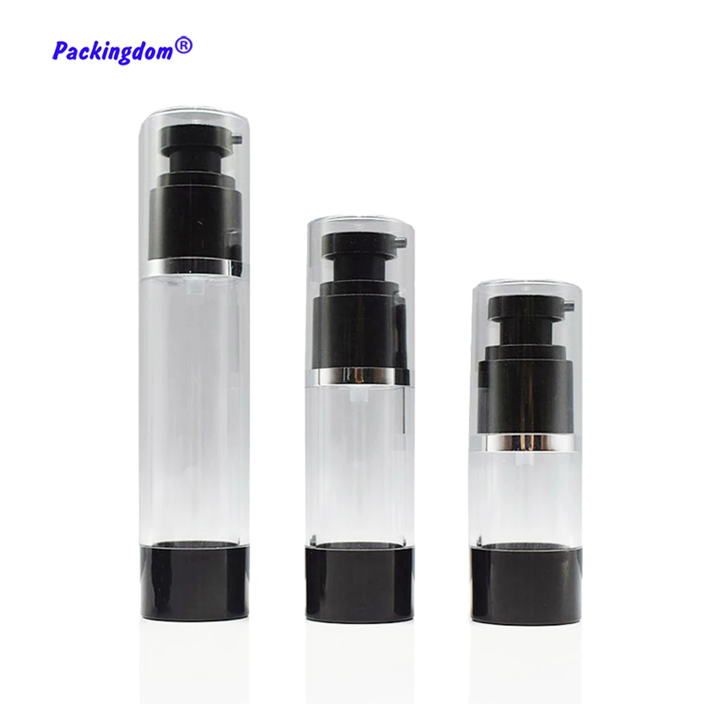 10pcs Plastic Travel Airless Bottles Empty Black Flat Pump Head Silver Edge Sample Packing Container Refill Tube 15ml 30ml 50ml
10pcs Plastic Travel Airless Bottles Empty Black Flat Pump Head Silver Edge Sample Packing Container Refill Tube 15ml 30ml 50ml