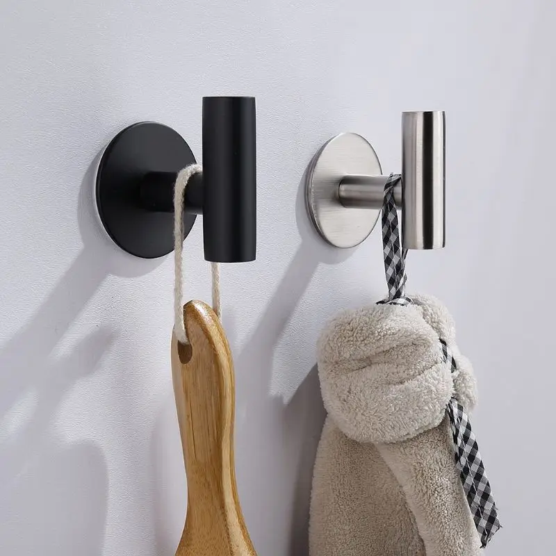 2Pcs Wall Mount Stainless Steel Self-adhesive Bath Towel Hook Single Coat Robe Hat Hanger Bathrobe Holder 
2Pcs Wall Mount Stainless Steel Self-adhesive Bath Towel Hook Single Coat Robe Hat Hanger Bathrobe Holder