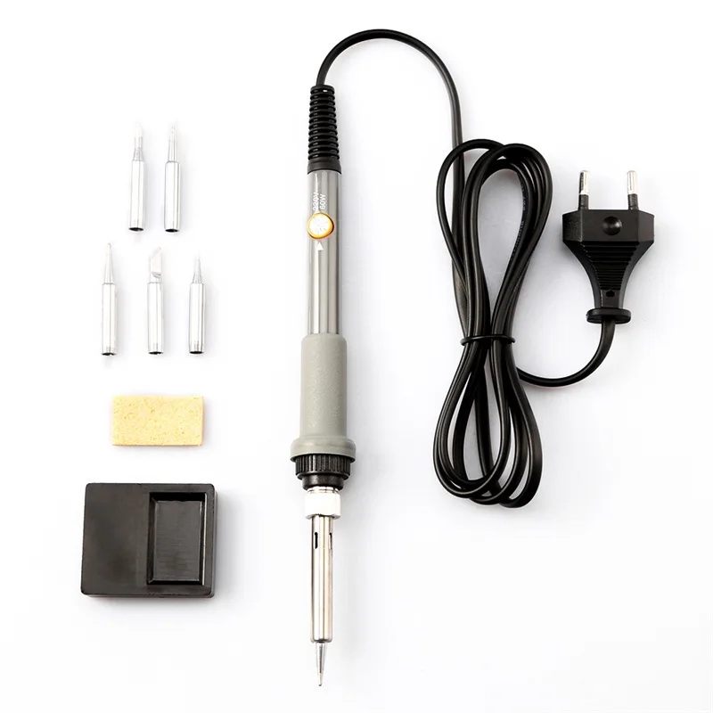 EU 220V 60W Electrical Soldering Iron Adjustable Temperature Soldering Gun Welding Rework Tool Kit For Repair
EU 220V 60W Electrical Soldering Iron Adjustable Temperature Soldering Gun Welding Rework Tool Kit For Repair
