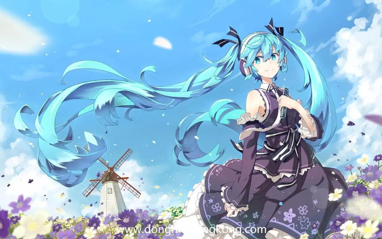 【电脑壁纸】甜美初音未来高清桌面壁纸 - 动漫星空