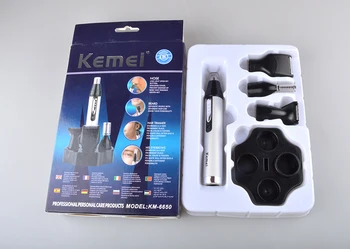 KEMEI KM-6650 rechargeable razor haircut nose hair trimmer eyebrow trimmer 4 in 1 Hair clipper hair accessories For family NEW
KEMEI KM-6650 rechargeable razor haircut nose hair trimmer eyebrow trimmer 4 in 1 Hair clipper hair accessories For family NEW