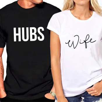 Hubs Wife Funny T Shirt for Men and Women Valentine Gift Tees Short Sleeve Tops Couple T-shirt for Lovers Letter Print Shirts
Hubs Wife Funny T Shirt for Men and Women Valentine Gift Tees Short Sleeve Tops Couple T-shirt for Lovers Letter Print Shirts