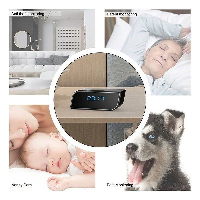 Generic 4K/1080P Ip Cam Wireless Wifi MIni Clock Camera P2P/AP Night