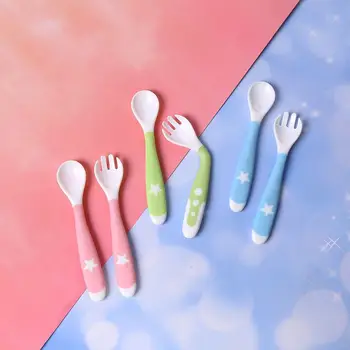 Hot Sale Baby Soft Training Spoon Tableware Candy Color Children Bendable Baby Feeding Spoon+Fork Tools Flatware 
Hot Sale Baby Soft Training Spoon Tableware Candy Color Children Bendable Baby Feeding Spoon+Fork Tools Flatware