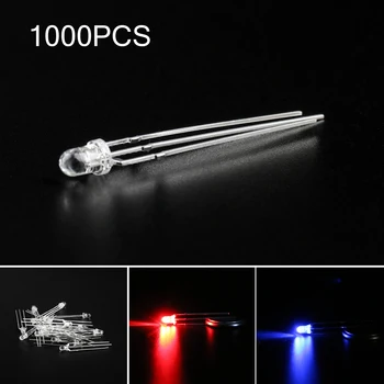Areyourshop 1000Pcs LED 3mm Dual Color BiColor Red Blue Water Clear Bright Common Cathode Light Diode
Areyourshop 1000Pcs LED 3mm Dual Color BiColor Red Blue Water Clear Bright Common Cathode Light Diode