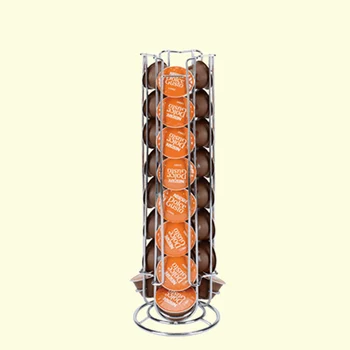 New 24 Cups Rotatable Coffee Pod Holder Iron Chrome Plating Display Capsule Rack Stand Storage Shelves For Dolce Gusto Capsule
New 24 Cups Rotatable Coffee Pod Holder Iron Chrome Plating Display Capsule Rack Stand Storage Shelves For Dolce Gusto Capsule
