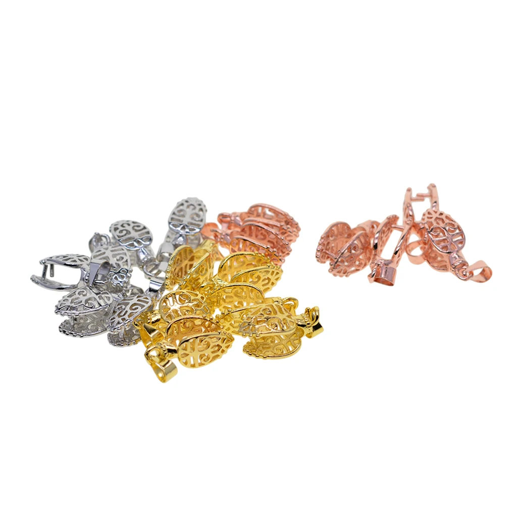 18 Pieces Brass Gemstone Crystal Charms Pendant Pinch Bail Metal Clasp Clips Connector Finding for Jewelry Making DIY Craft 18 Pieces Brass Gemstone Crystal Charms Pendant Pinch Bail Metal Clasp Clips Connector Finding for Jewelry Making DIY Craft