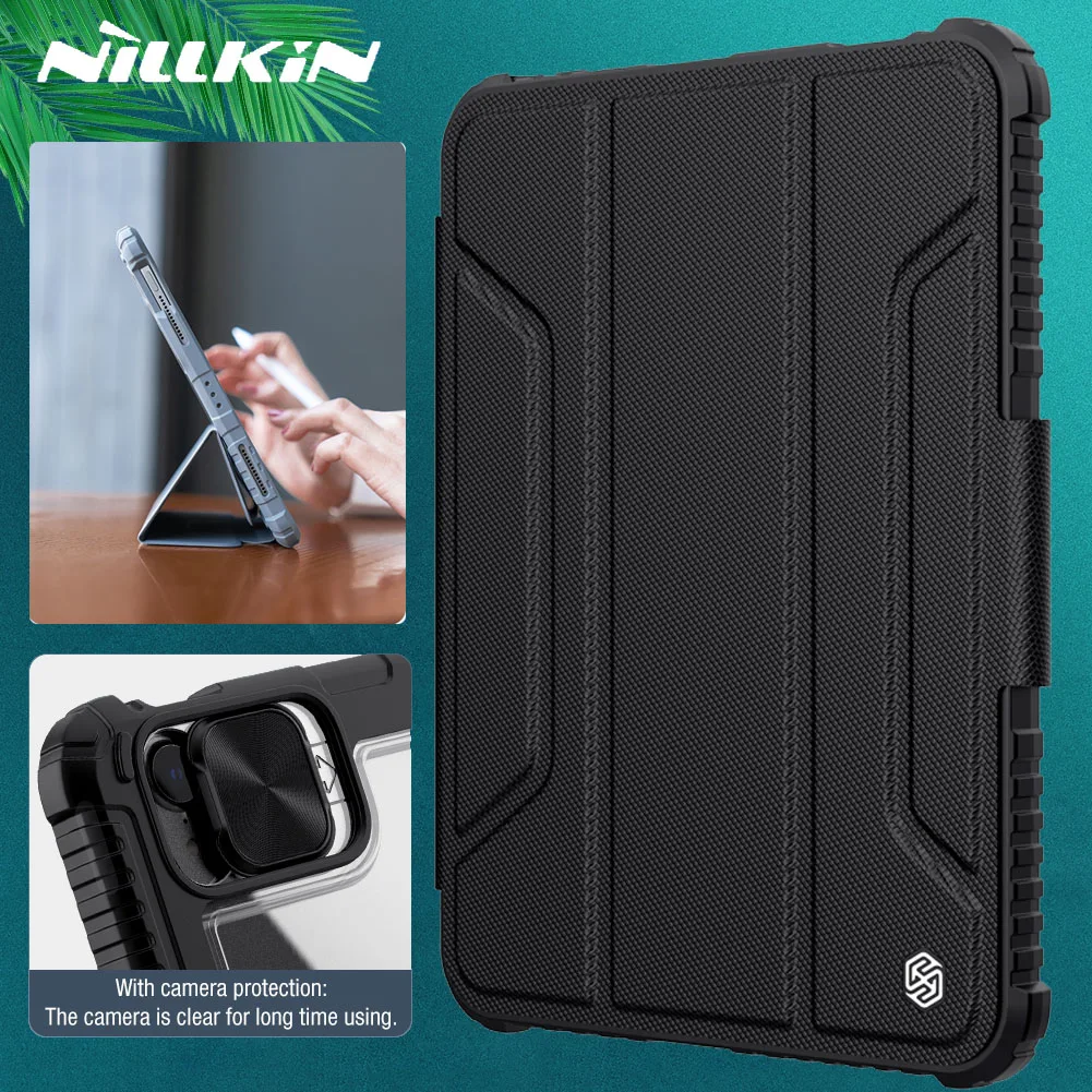 NILLKIN Magnetic Case for iPad Mini 6, Camera Protection Cover with Pencil Holder, Leather Bumper, iPad Mini 6, 2021
NILLKIN Magnetic Case for iPad Mini 6, Camera Protection Cover with Pencil Holder, Leather Bumper, iPad Mini 6, 2021