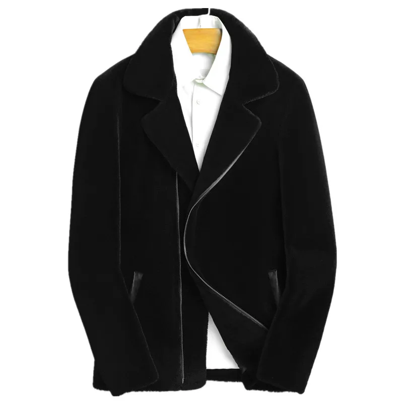 Real Sheep Shearling Fur Coat Winter Jacket Men 100% Wool Coat Streetwear Mens Jackets and Coats Manteau LSY080173 MY1858 
Real Sheep Shearling Fur Coat Winter Jacket Men 100% Wool Coat Streetwear Mens Jackets and Coats Manteau LSY080173 MY1858