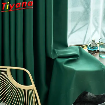 Hotel Solid Color Full Shading High Quality Curtain Fabric Nordic Simple Green Blackout Curtain for Living Room Bedroom*VT 
Hotel Solid Color Full Shading High Quality Curtain Fabric Nordic Simple Green Blackout Curtain for Living Room Bedroom*VT
