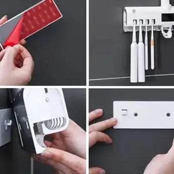 UV Toothbrush Holder Automatic Toothpaste Dispenser Squeezers Energy Solar Bathroom Accessories Sterilizer Charge I9S2
UV Toothbrush Holder Automatic Toothpaste Dispenser Squeezers Energy Solar Bathroom Accessories Sterilizer Charge I9S2
