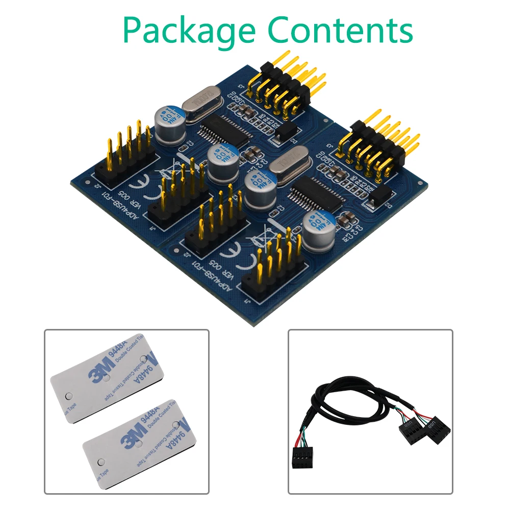 9pin USB Header Male 1 to 4 Female Extension Splitter Cable Connector Adapter (Male 1 to 4 Female)
9pin USB Header Male 1 to 4 Female Extension Splitter Cable Connector Adapter (Male 1 to 4 Female)