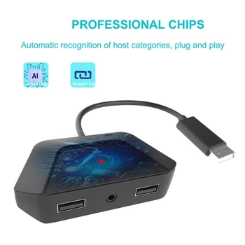 Keyboard Mouse Conversion Receiver 3.5mm-Audio Jack For XBOXONE/PS3/PS4/Switch R9CB