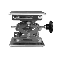 Plataforma de levantamento de laboratório roteador elevador carpintaria gravura suporte de levantamento de laboratório rack elevador ajustável broca mini mesa banco(China)