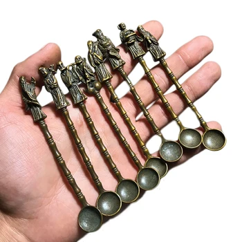 LAOJUNLU Pure Copper Octopus Spoon Brass Small Copper Spoon Sets Retro Old Style
LAOJUNLU Pure Copper Octopus Spoon Brass Small Copper Spoon Sets Retro Old Style