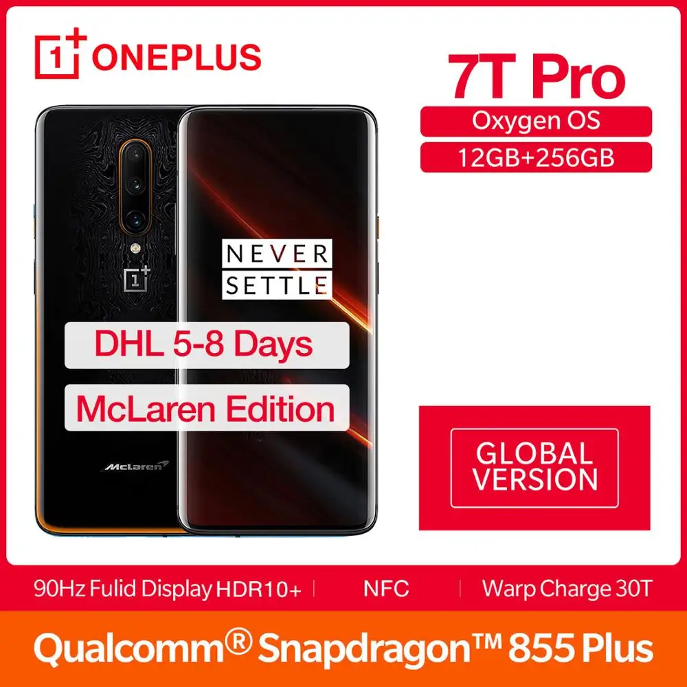 Глобальная версия OnePlus 7T Pro Mclaren Edition Snapdragon 855 + AMOLED экран 6 67 дюйма частота