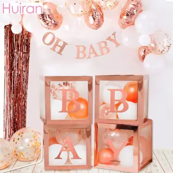Rose Gold Transparent Name Box Girl Boy Baby Shower Decorations Baby 2 1st 1 One Birthday Party Decor Gift Babyshower Supplies
Rose Gold Transparent Name Box Girl Boy Baby Shower Decorations Baby 2 1st 1 One Birthday Party Decor Gift Babyshower Supplies