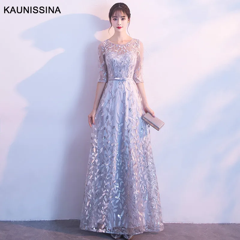 KAUNISSINA Luxury Elegant Half Sleeve Evening Dresses Women A-line Beading Floor Length Evening Gowns Formal Robe Proms
KAUNISSINA Luxury Elegant Half Sleeve Evening Dresses Women A-line Beading Floor Length Evening Gowns Formal Robe Proms