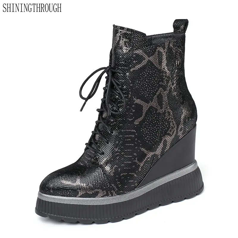 Genuine leather ankle boots women wedges high heels lace up shoes mixed colors ladies spring autumn dress party shoes
Genuine leather ankle boots women wedges high heels lace up shoes mixed colors ladies spring autumn dress party shoes