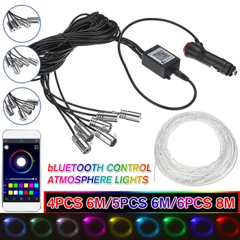 6M/8M EL Wire RGB Multicolor LED Strip bluetooth APP Control Car Interior Light Neon Atmosphere Strip Lamp with DC 12V Driver
6M/8M EL Wire RGB Multicolor LED Strip bluetooth APP Control Car Interior Light Neon Atmosphere Strip Lamp with DC 12V Driver