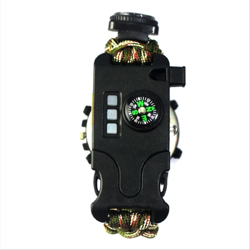 11 In 1 Multifunction Outdoor Camping survival bracelet watch compass Rescue Rope paracord equipment Tools kit Camouflage
11 In 1 Multifunction Outdoor Camping survival bracelet watch compass Rescue Rope paracord equipment Tools kit Camouflage
