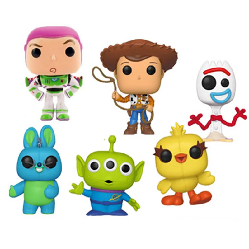6pcs/set Anime Toy Story 4 Forky Ducky Bunny Buzz Lightyear Alien Woody funko pop toy story Action Figures Toys for Children
6pcs/set Anime Toy Story 4 Forky Ducky Bunny Buzz Lightyear Alien Woody funko pop toy story Action Figures Toys for Children