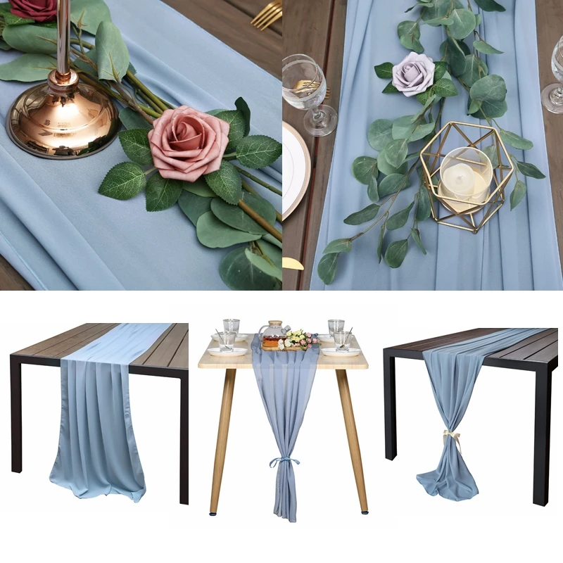 70*300cm 4 Color Wedding Table Runners Soft Chiffon Fabric Wedding Runner Bridal Party Decorations Chiffon Able Runner for Decor
70*300cm 4 Color Wedding Table Runners Soft Chiffon Fabric Wedding Runner Bridal Party Decorations Chiffon Able Runner for Decor