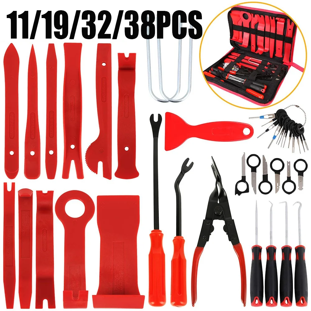11/19/32/38PCS Auto Trim Removal Tool Kit Car Door Audio Panel Trim Removal Set
11/19/32/38PCS Auto Trim Removal Tool Kit Car Door Audio Panel Trim Removal Set