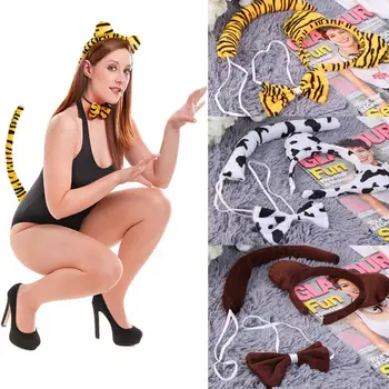 Cute Animal Tiger Tail & Bunny Ear Hair Headband & Bow Tie 3pcs Party Fancy Dress 2016 Fashion Drop Shipping Black & Yellow
Cute Animal Tiger Tail & Bunny Ear Hair Headband & Bow Tie 3pcs Party Fancy Dress 2016 Fashion Drop Shipping Black & Yellow
