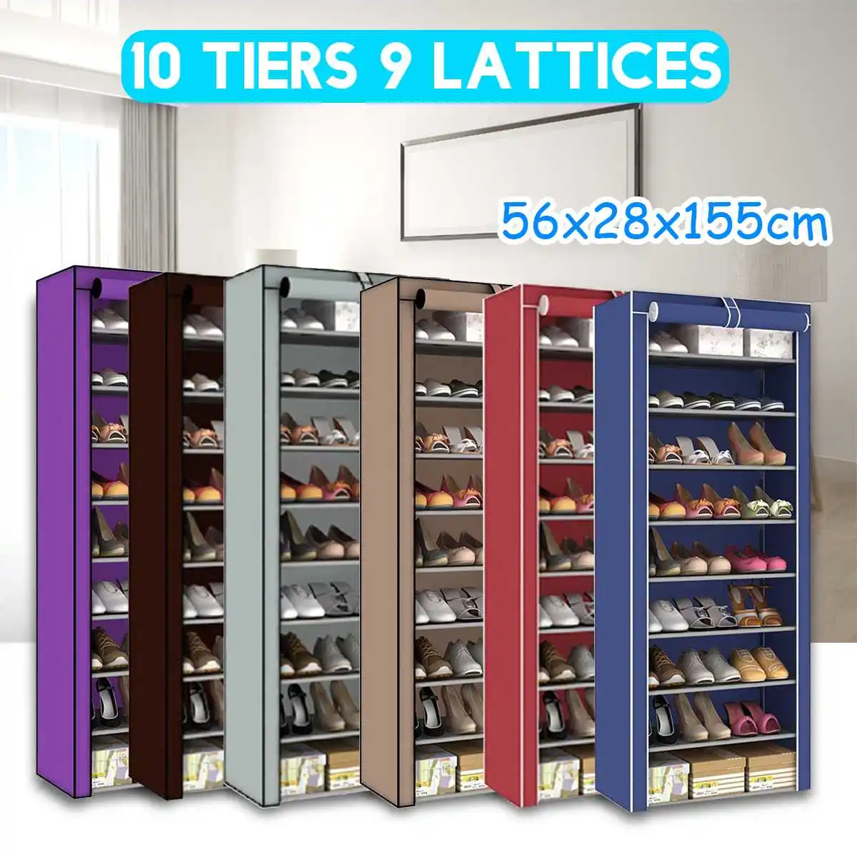 New 9 Tier Shoe Rack Dust-proof Shoe Cabinet Folding Non-woven Cloth Shoe Storage Stand Holder DIY Assembly Shoe Organizer Rack
New 9 Tier Shoe Rack Dust-proof Shoe Cabinet Folding Non-woven Cloth Shoe Storage Stand Holder DIY Assembly Shoe Organizer Rack