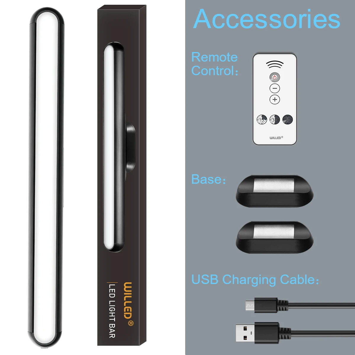 Generic LED Touch Table Lamp Desk Lamp Bulitin 2000mAh