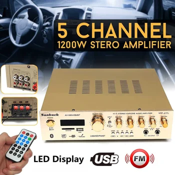 1200W 5CH HIFI Car Home Theater Amplifiers Stereo Audio bluetooth FM Radio Power with Remote Control Home Amplifiers Subwoofer
1200W 5CH HIFI Car Home Theater Amplifiers Stereo Audio bluetooth FM Radio Power with Remote Control Home Amplifiers Subwoofer