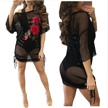 Ls6035 Spring New Style Sexy & Club European And American Women's Embroidered Mesh Cover-up
Ls6035 Spring New Style Sexy & Club European And American Women's Embroidered Mesh Cover-up