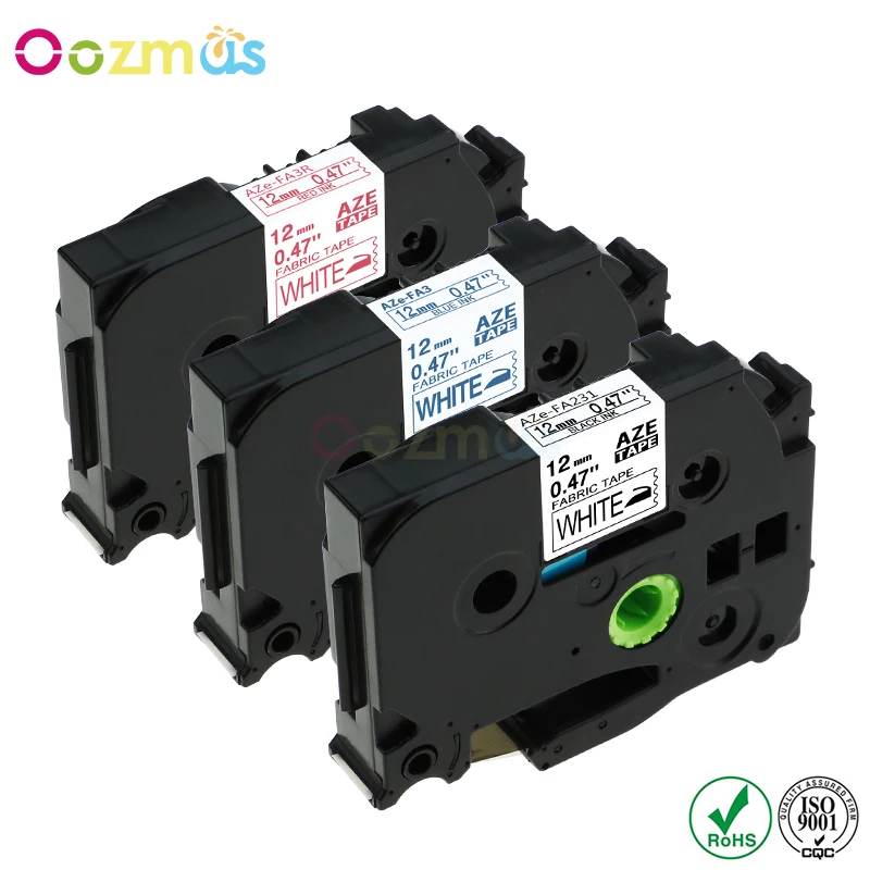 Oozmas 3 шт. 12 мм Совместимость Брат этикетки переводная картинка тканевая лента Tze FA3